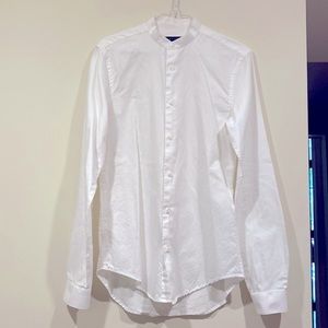 Zara Men's Slim Fit Banded Collar Shirt